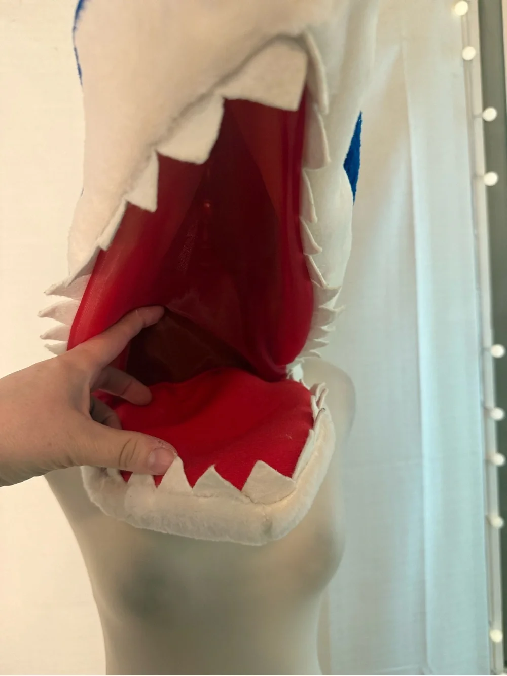 🎃Dan Dee Adult Shark Plush Hat Costume Headpiece Blue 22” Halloween 🎃